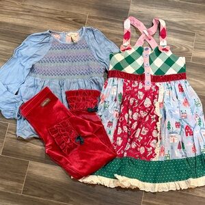 Matilda Jane Colorful Kids Christmas Set size 8